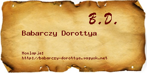 Babarczy Dorottya névjegykártya