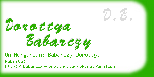 dorottya babarczy business card